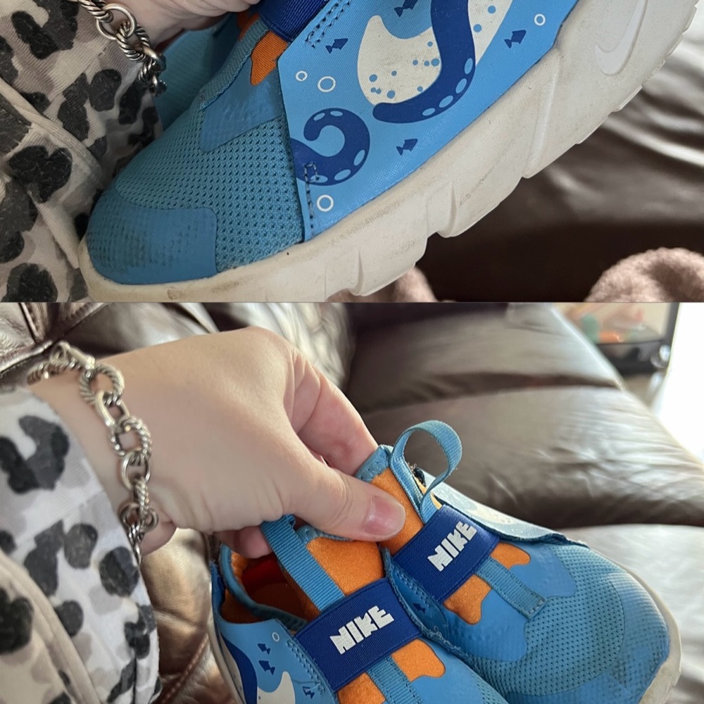 Nike Kids Blue and Orange Shoes